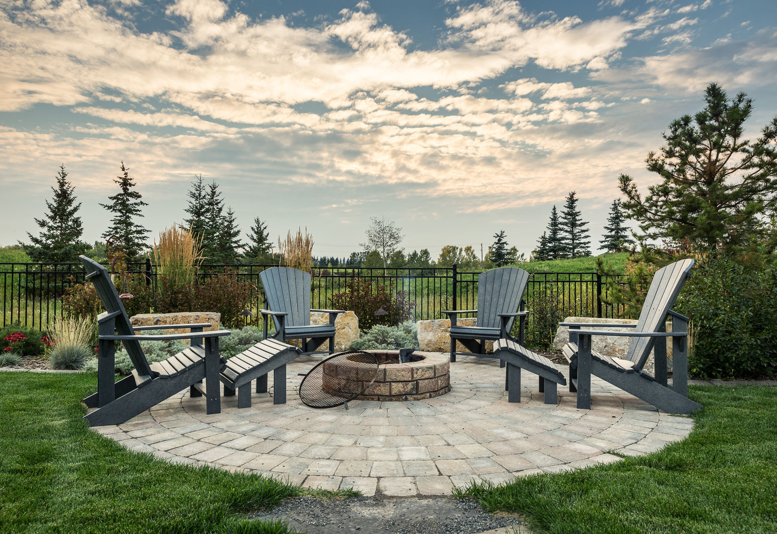 Landscaped Calgary garden built by Year-Round Landscaping